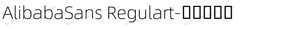 AlibabaSans Regulart字体转换